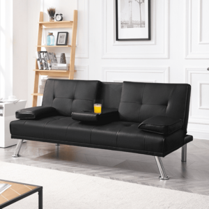 Renwick LuxuryGoods Modern Faux Leather Futon (Various) $63.20 + Free S&H