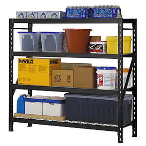 Muscle Rack 77"W x 24"D x 72"H 4-Tier Steel Welded Storage Rack $99.60 + Free Shipping