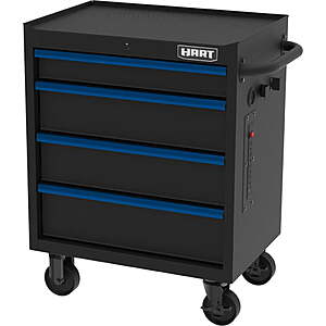 27" HART 4-Drawer Rolling Tool Cabinet $119.60 + Free S&H