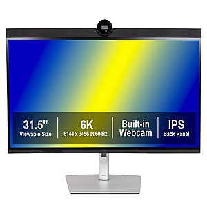 Costco Members: 32" Dell Ultra Sharp 6K 60Hz Monitor w/ Webcam, Speakers, KVM & Ethernet $799.99 + Free Shipping