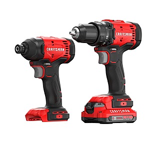 CRAFTSMAN V20 Cordless Drill/Driver & Impact Driver Combo Kit w/ 2Ah Battery $79 + Free Shipping