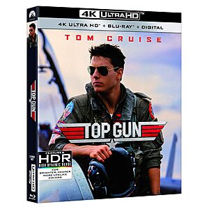 Top Gun (4K UHD + Blu-ray) $10
