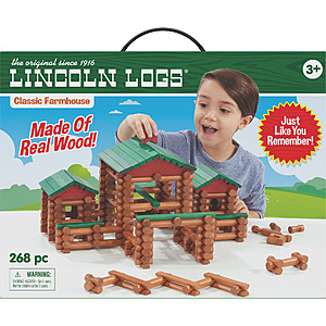 268-Piece Lincoln Logs Classic Farmhouse Building Set $37.22 + Free Shipping