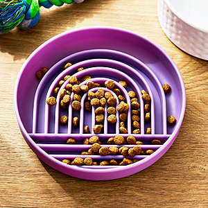 Vibrant Life Silicone Slow Feeder Pet Bowl (8" Round or 12"x8" Rectangle) from $2.45