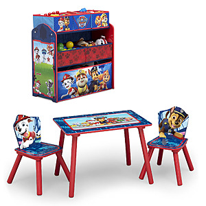 4-Piece Delta Children Toddler Playroom Set w/ Table,Chairs & Toy Organizer (Paw Patrol or Minnie Mouse) $49.99 + Free Shipping