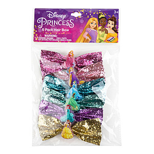 6-Pack Disney Princess Hair Bows $2.91 + Free Shipping w/ Walmart+ or on $35+