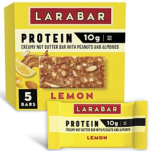 5-Count 1.59-Oz Larabar Peanut & Almond Protein Bars (Lemon)  $3.21 w/ S&S + Free Shipping w/ Prime or on $35+