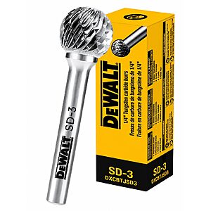 DEWALT SD-3 Double-Cut Carbide Burr w/ 1/4" Shank (DXCBTJSD3) $12.99 + Free Shipping w/ Prime or on $35+