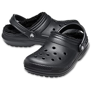 Crocs Unisex-Adult Classic Lined Clog (Black, Limited Sizes) $20 
