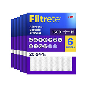 6-Pack Filtrete Furnace Air Filters (Various Sizes) $17.31 + Free S&H w/ Walmart+ or on $35+