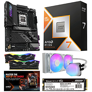 AMD Ryzen 7 9800X3D + Gigabyte X870E Aorus Elite Mobo + 32GB Team DDR5 + 2TB SSD $1166 & More + Free S&H