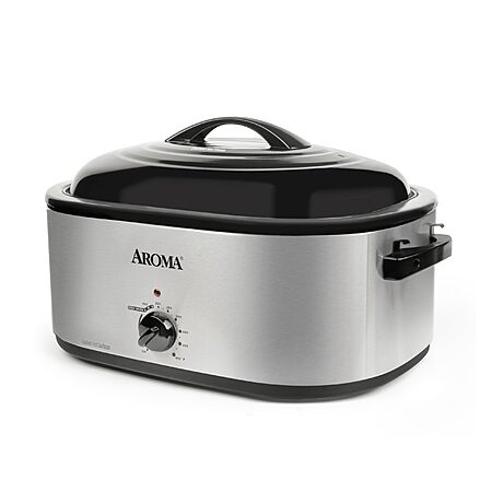22-Quart AROMA Roaster Oven with Self-Basting Lid (Stainless Steel) $29.50 + Free Shipping w/ Prime or on $35+
