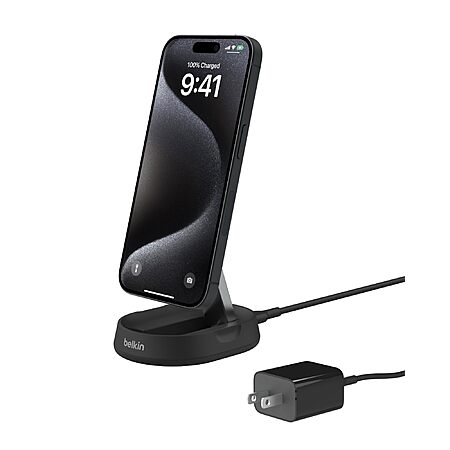 15W Belkin MagSafe-Compatible Qi2 Convertible Charging Stand w/ Power Supply $24.50 + Free Shipping w/ Prime or on $35+