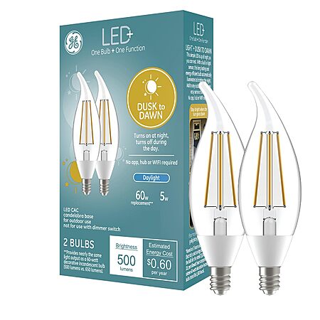 GE LED+ Dusk to Dawn Bulbs 2-Pack, Just $1.97!