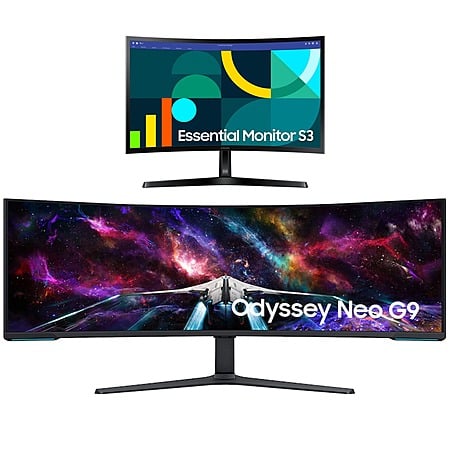 Samsung EPP/EDU: 57" Odyssey Neo G9 240Hz Dual 4K Curved Gaming Monitor + 24" S3 100Hz 1080p Monitor + Resident Evil Requiem  $1350 + Free S&H