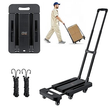Vevor Folding Hand Truck 500lb Platform Cart Dolly Trolley Cart $27 + Free Shipping w/ Prime or on $35+
