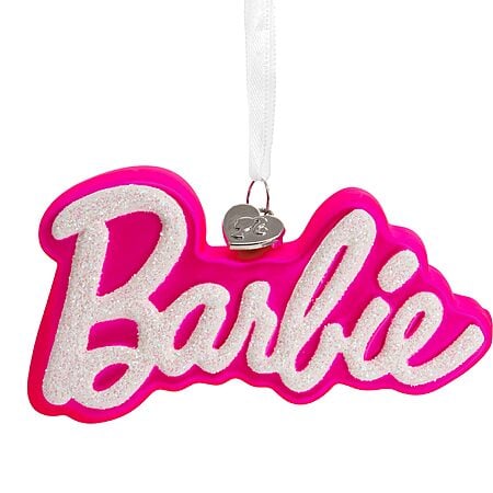 Hallmark Mattel Barbie Logo Blown Glass Christmas Ornament $5.26 + Free Shipping w/ Prime or on $35+