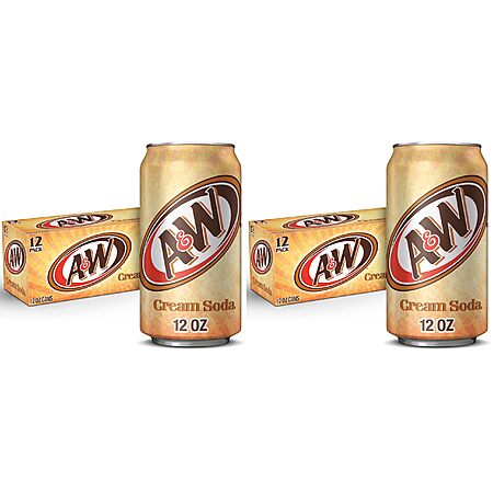 2x 12-Ct 12-Oz A&W Cream Soda $10 + Free Shipping w/ Prime or on $35+