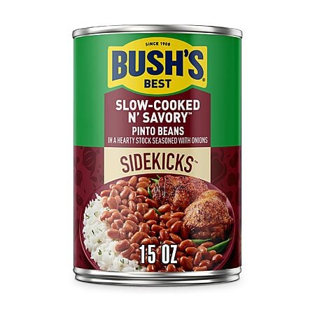 15-Oz Bush's Best Slow-Cooked N' Savory Pinto Beans $1.19 w/ S&S + Free Shipping w/ Prime or on $35+