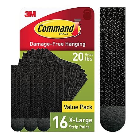 16-Pairs Command X-Large Picture Hanging Strips (20lb; Black) $9.02 w/ S&S + Free Shipping w/ Prime or on $35+