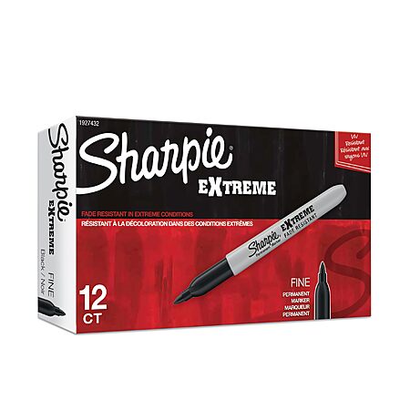 12-Pack Sharpie Extreme Permanent Markers (Fine Point, Black) $9.97 w/ S&S + Free Shipping w/ Prime or on $35+