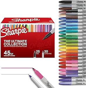 45-Count Sharpie Ultimate Collection Permanent Markers (Fine & Ultra Fine Tip, Assorted Colors) $20 w/ S&S + Free Shipping w/ Prime or on $35+ $19