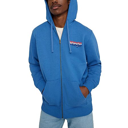 Wrangler x Stranger Things Eleven Hoodie (Stranger Blue): Large $11.91; XL $13.60; XXL