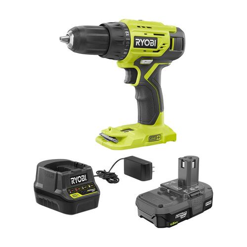 Like new - ryobi p215k 18-volt one+ lithium-ion cordless 1/2 in. Drill/driver kit $17.49