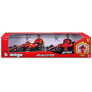 Bburago Formula One Racing 1:24 Race Cars with Driver Figures - 2 pack $19.88