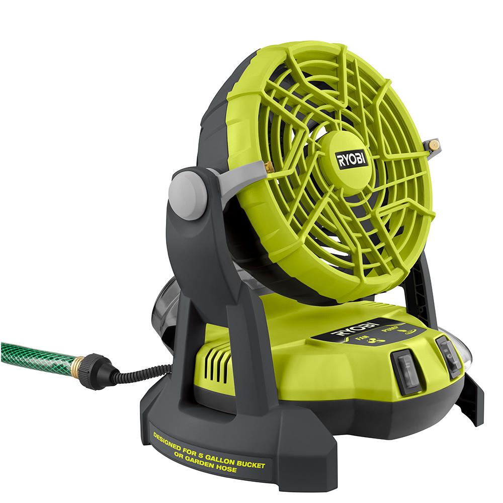 Ryobi ONE+ 18V Portable Bucket Top Misting Fan (Tool Only, Factory ...