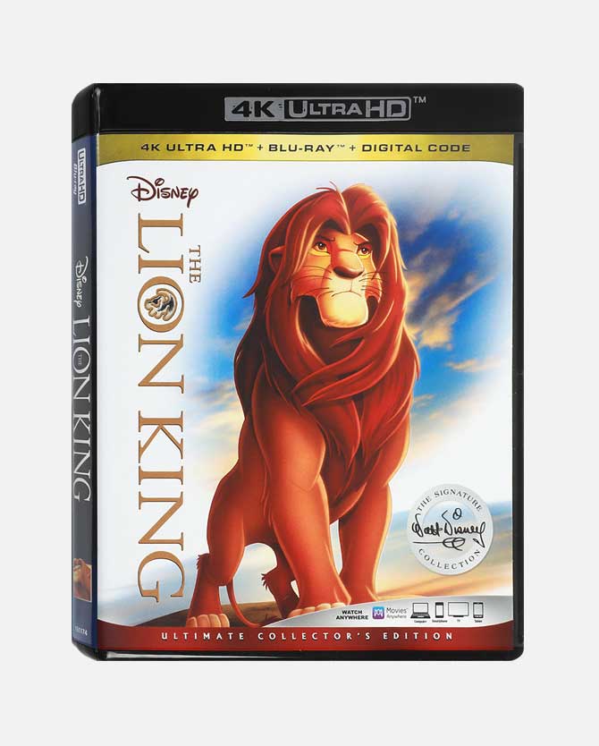 DMI. Lion King Blu-ray + 4K Ultra HD + Digital Code Reward 1250 Disney Movie Insiders Points