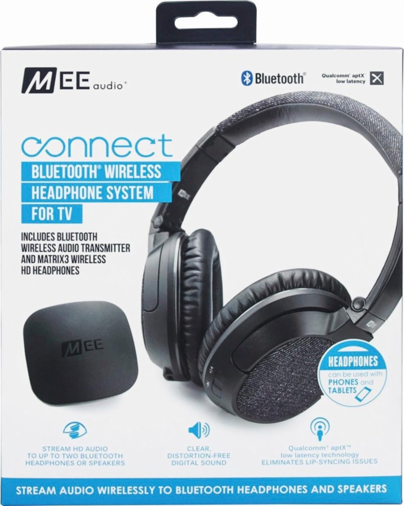 MEE audio - Matrix3 Wireless Over-the-Ear Headphones and Connect Dual-Headphone Bluetooth Audio Transmitter $60 @ Best Buy