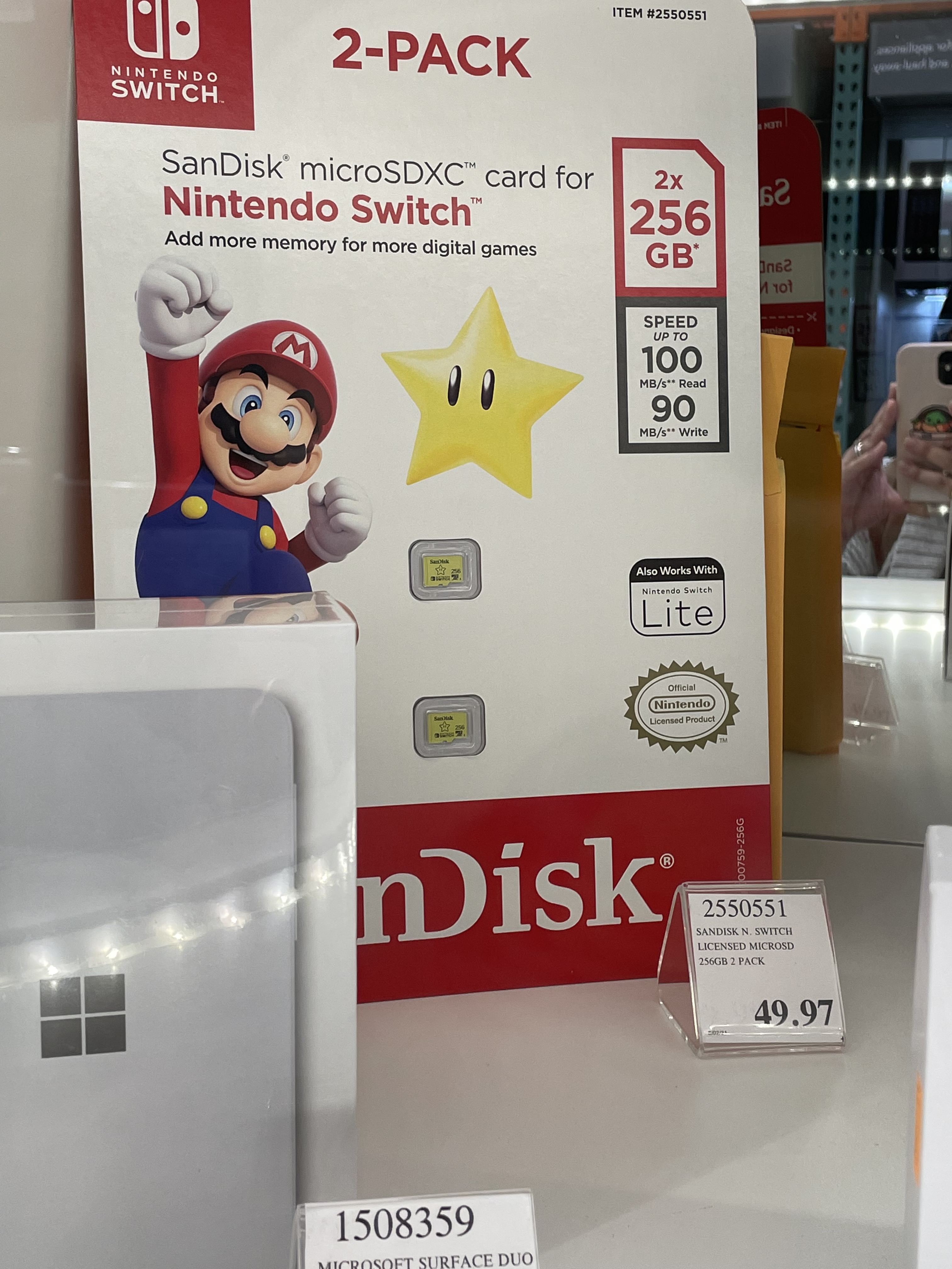IN STORE Costco: Nintendo Switch SanDisk 256GB Micro SDXC 2x pack $49.97