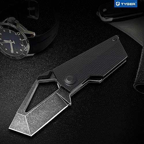 Tyger (KIZER made) K7 EDC Folding Pocket Knife | Black Stone-washed 154CM Steel Blade | G-10 Handle | TG-KF9C2898 - Amazon.com PRIME ONLY $29.00