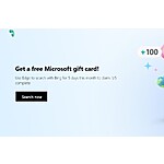 Free $5 GC for Bing Rewards Members YMMV