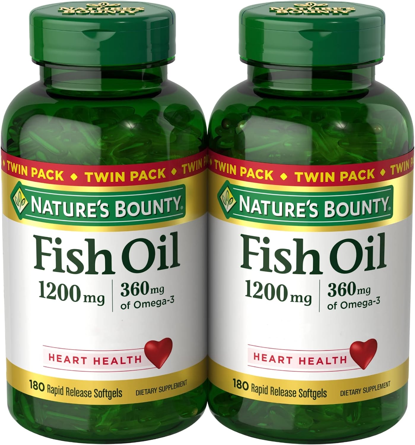 720-Ct Nature's Bounty Fish Oil 1200mg Rapid Release Softgels