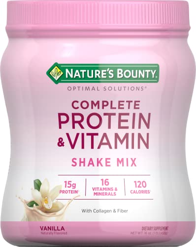16-oz Nature's Bounty Complete Protein & Vitamin Shake Mix w/ Collagen & Fiber (Vanilla/Chocolate), 2 for $10.99 or less w/ S&S