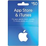 Prime Members: $50 Apple App Store & iTunes Gift Card $40 + Free Shipping