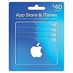 $40 (4 x $10) App Store & iTunes Gift Card (Physical Gift Card Multipack) $34 + Free S/H