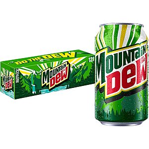 Select Locations: 12-Pack 12-Oz Mountain Dew Soda Cans from 3 for .95