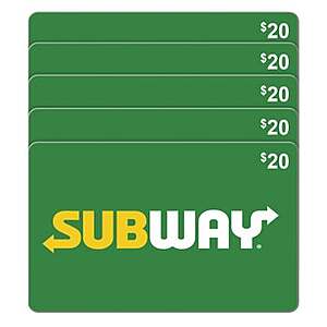 Costco Members: 5-Pack  Subway eGift Cards (0 Total)  (Email Delivery)