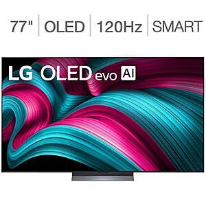 Costco Members: 77" LG Evo AI OLED77C5AUA OLED C5 4K Smart TV + 5-Year Warranty $1800 & More + Free Shipping