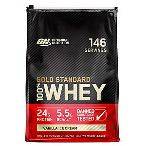 10-lbs Optimum Nutrition Gold Standard 100% Whey Protein Powder (Vanilla Ice Cream) $93.75 w/ Subscribe & Save + Free S/H