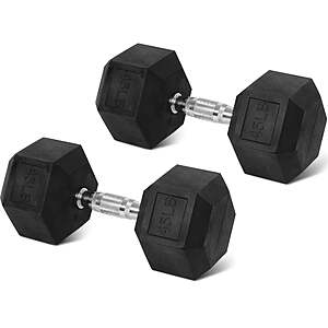 45-lbs Pair Elevon Hex Rubber-Coated Dumbbell $45.99 @Walmart