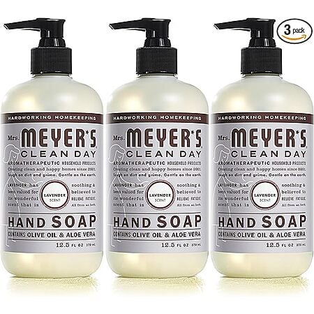 Select Accounts: 3-Pack 12.5-oz MRS. MEYER'S Clean Day Hand Soap, Lavender $9.18 or less w/ S&S @Amazon
