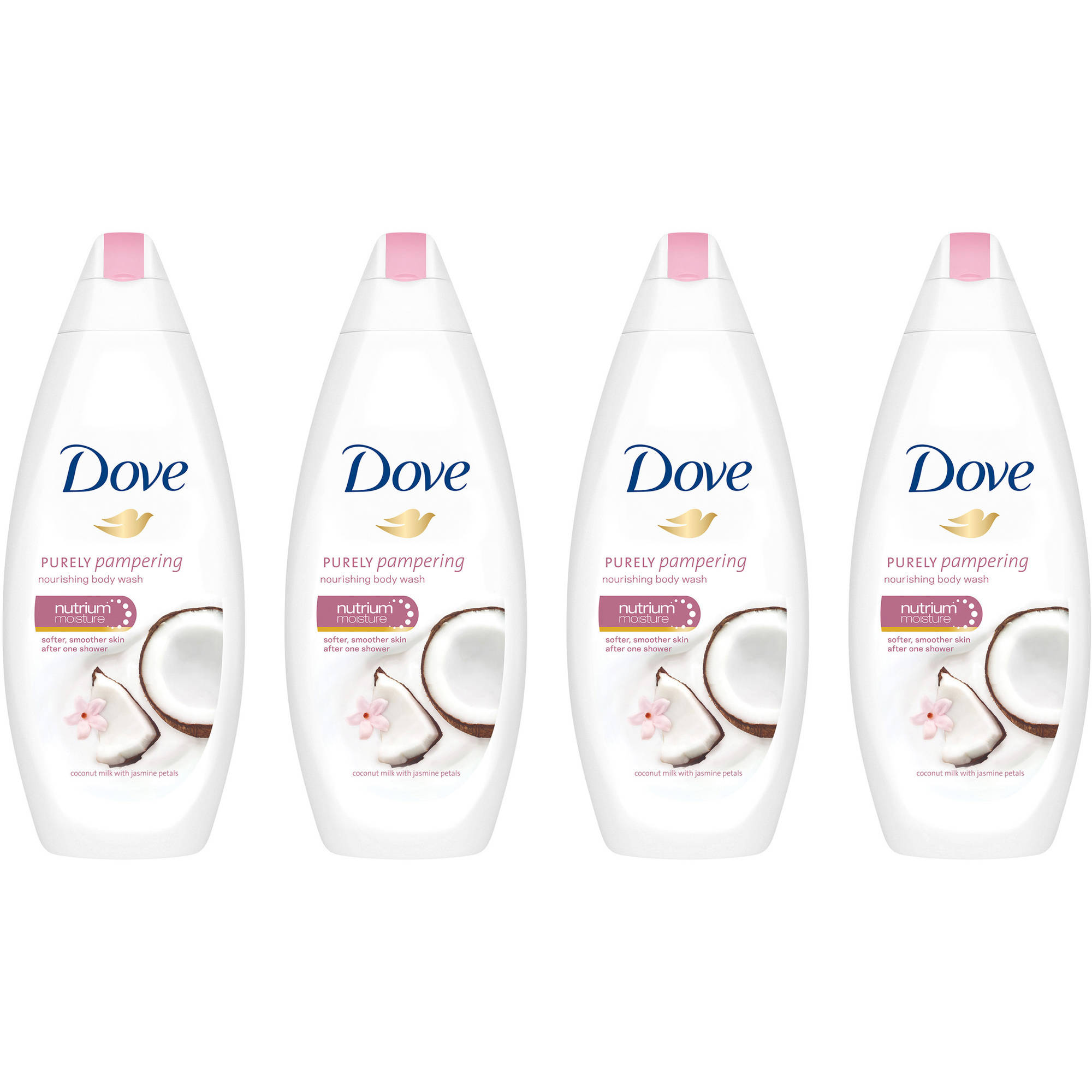 4-Pack 22oz. Dove Body Wash, Purely Pampering Coconut Milk w/ Jasmine Petals $12.24 w/ S&S + Free s/h