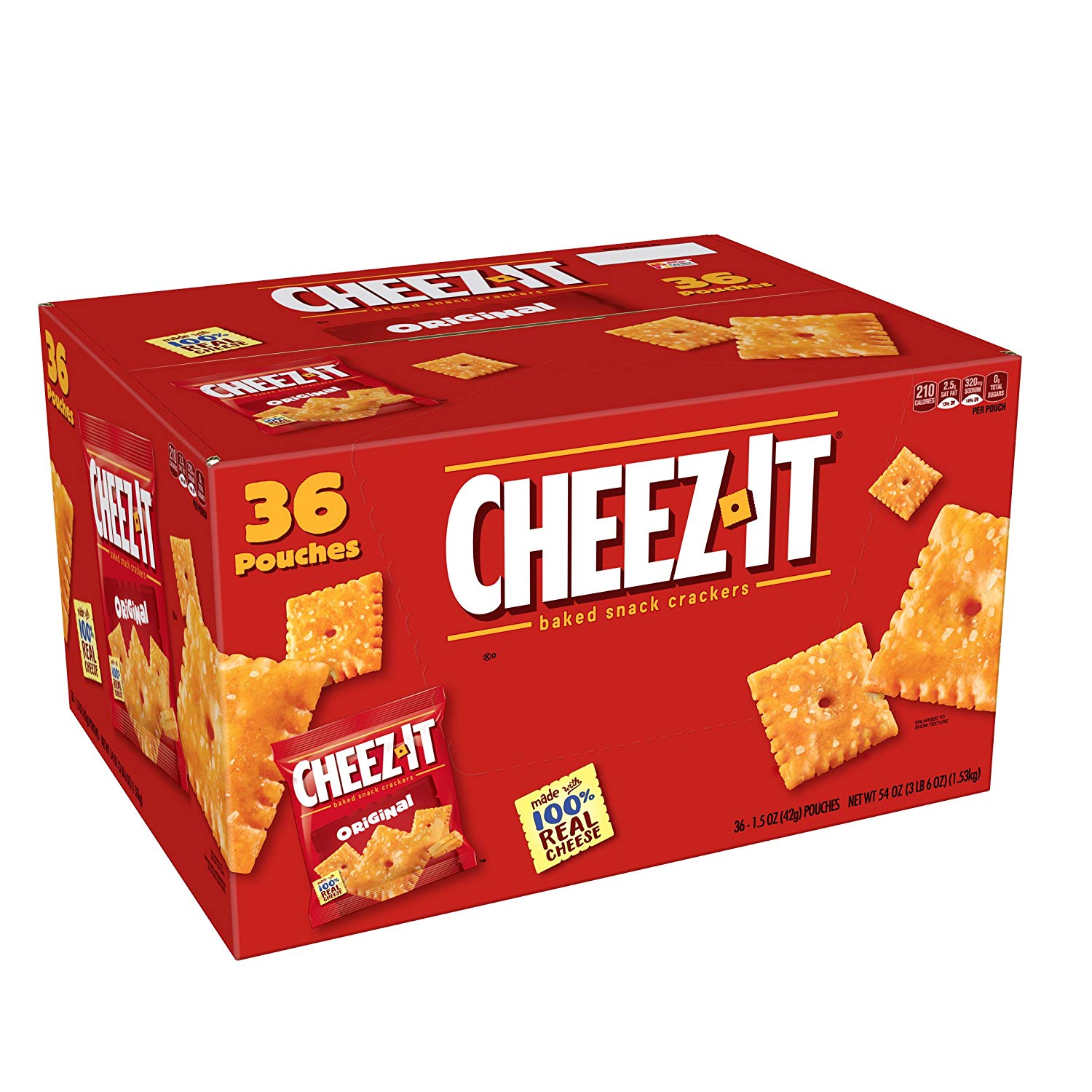 36-Ct 1.5oz Cheez-It Original Cheese Crackers $5.98 w/ S&S + Free s/h