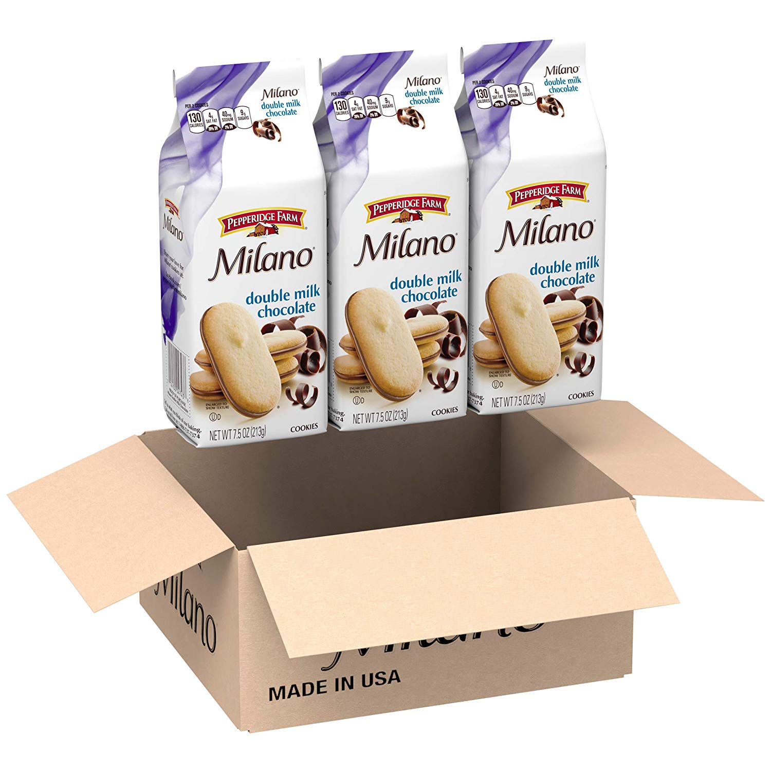 3-Pack 7.5oz Pepperidge Farm, Milano, Cookies, Double Milk Chocolate $5.49 w/ S&S + Free s/h