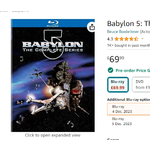 [Amazon UK] Babylon 5 Remaster - Complete Series - Bluray - region-free - Pre order $89
