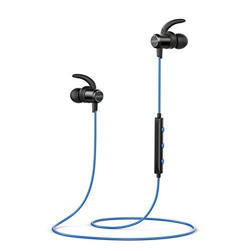 Anker SoundBuds Slim Wireless Headphones, Bluetooth 4.1 w/Mic (Blue & Red) $19 + Free Shipping